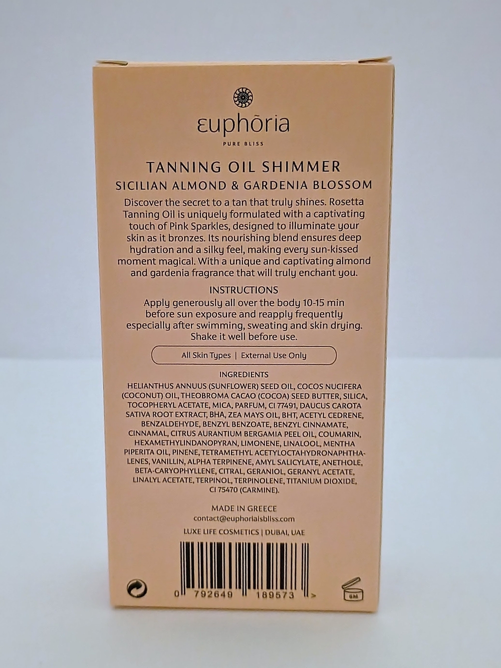 Euphoria Pure Bliss Tanning Oil Shimmer 100ml NEW Glow Body Oil - Picture 7 of 7